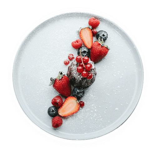 Ice-creme with fruits